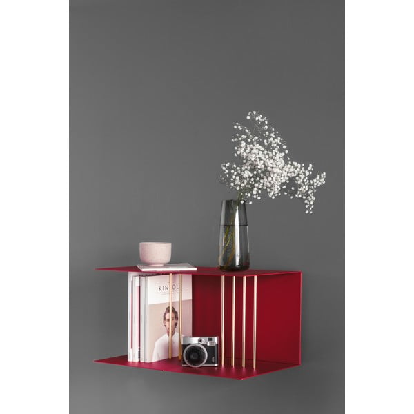 Iš metalo sieninė lentyna raudonos spalvos Teaser – UMAGE-image-1