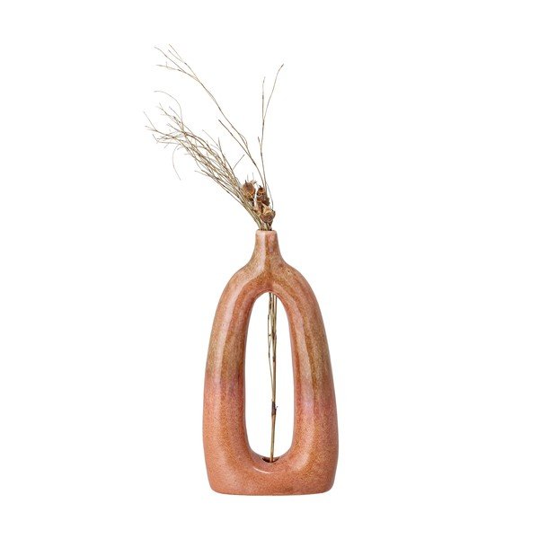 Oranžinė dekoratyvinė molinė vaza Bloomingville Baldrian, aukštis 24,5 cm-image-2