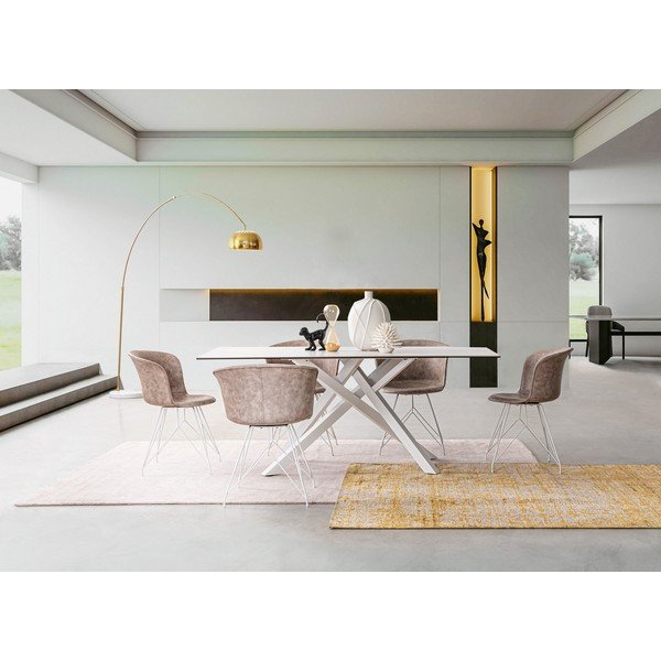 Rankų darbo garstyčių spalvos iš šenilino kilimas 155x230 cm Yuno – Bizzotto-image-2