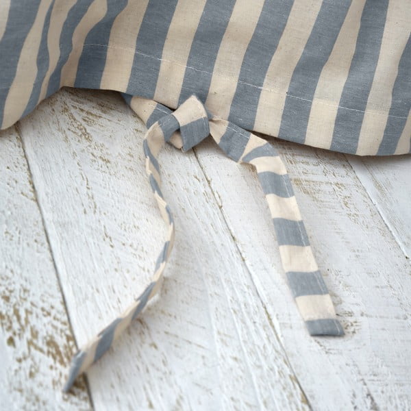 Mėlynos spalvos dvigulė/itin ilga patalynė 230x220 cm Zanzibar Stripe – Pineapple Elephant-image-3