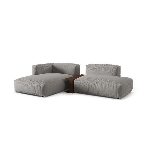 Modulinė kampinė sofa šviesiai pilkos spalvos (su kairiuoju kampu) Martina – Micadoni Home-image-2