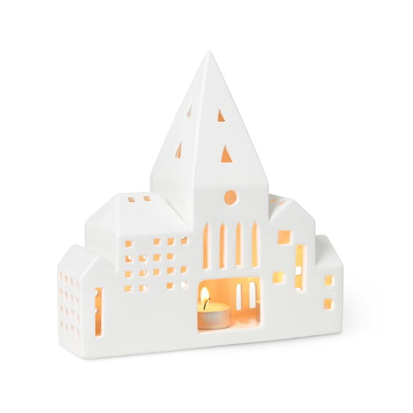 Balta keraminė žvakidė Kähler Design Urbania Lighthouse City-image-2