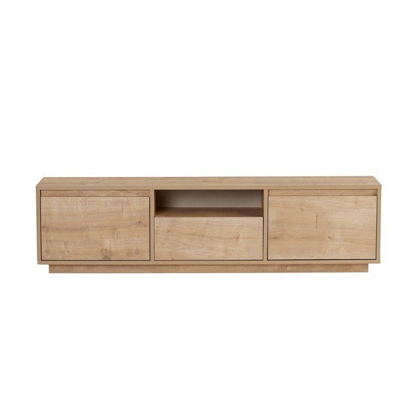Natūralios spalvos TV spintelė iš ąžuolo 160x42x30 cm Sentinel – Kalune Design-image-3