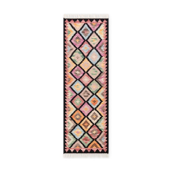 Apverčiamas/rankų darbo iš vilnos kilimas 60x190 cm Kamal Zara – Nouristan