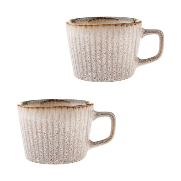 Kreminės spalvos iš akmens masės puodeliai 2 vnt. kapučino 190 ml Tone – Dakls