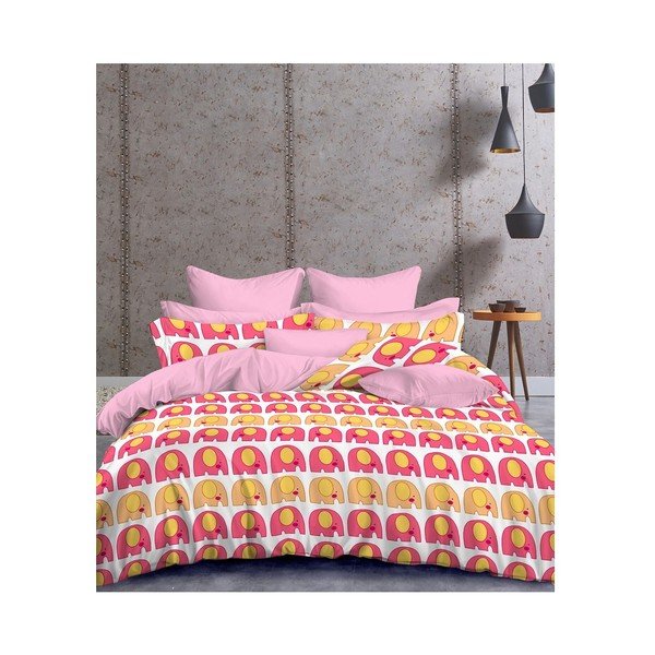 "DecoKing Cute Elephants" viengulė patalynė, 135 x 200 cm-image-2