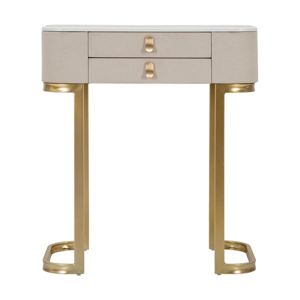 Konsolinis staliukas smėlio spalvos/auksinės spalvos 40x70 cm Beauty – Mauro Ferretti
