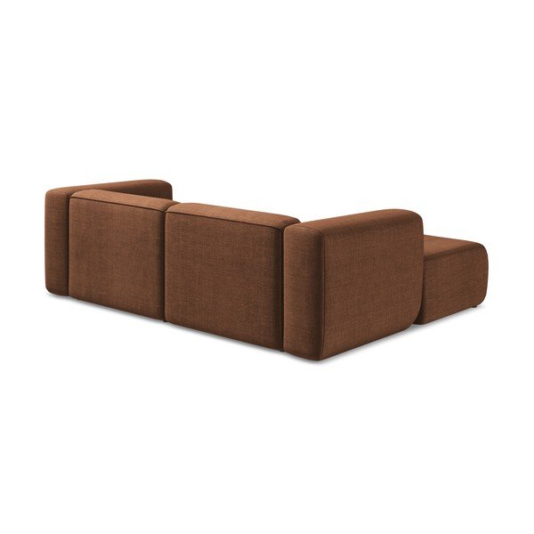 Terakotos spalvos kampinė sofa (su kairiuoju kampu/su gultu) Ekahi – Makamii-image-4