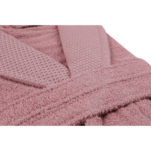 Chalatas rožinės spalvos iš medvilnės S Cappa – Foutastic-image-1