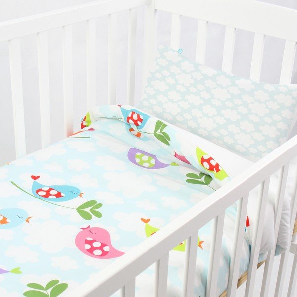 Vaikiška medvilninė patalynė su paukšteliais, 100 x 120 cm-image-3