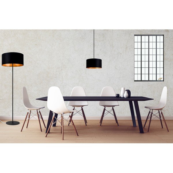 Juodos spalvos pakabinamas šviestuvas su auksiniu vidumi Sotto Luce Mika, ⌀ 36 cm-image-1