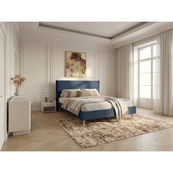 Mėlyna dvigulė lova Bobochic Paris Sary Light, 160 x 200 cm-image-3