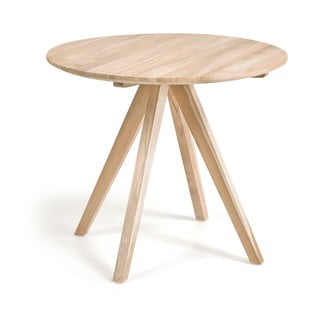 Valgomojo stalas iš tikmedžio medienos Kave Home Maial, ø 90 cm