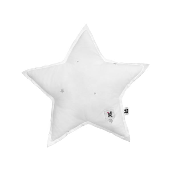 BELLAMY Shining Star pilka medvilninė žvaigždės formos pagalvėlė kūdikiui