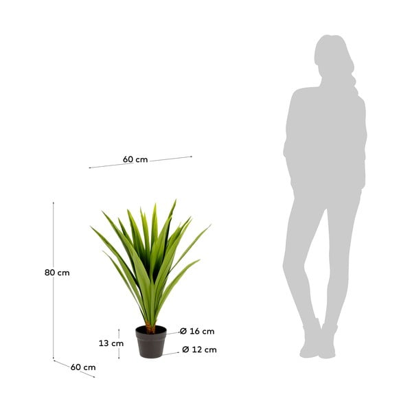 Dirbtinis augalas (aukštis 80 cm) Yucca – Kave Home-image-2
