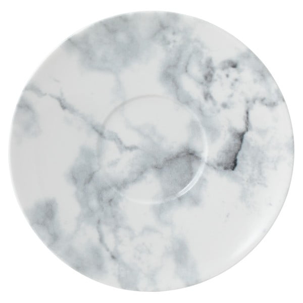 Baltai juoda porcelianinė lėkštė Villeroy & Boch Marmory, ø 16 cm