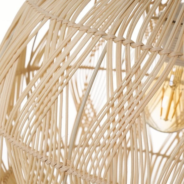 Iš rotango lubinis šviestuvas natūralios spalvos su rotango gaubtu ø 37 cm Natural Way – Casa Selección-image-2