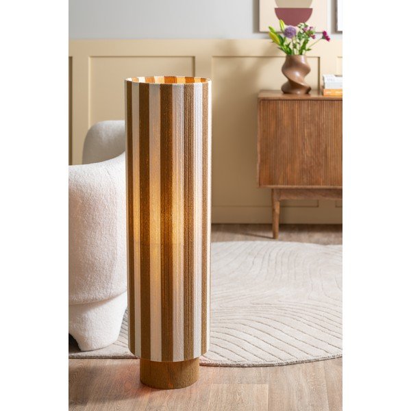 Baltos spalvos/natūralios spalvos iš virvės pastatomas šviestuvas (aukštis 106 cm) Vienna Stripes – Leitmotiv-image-1