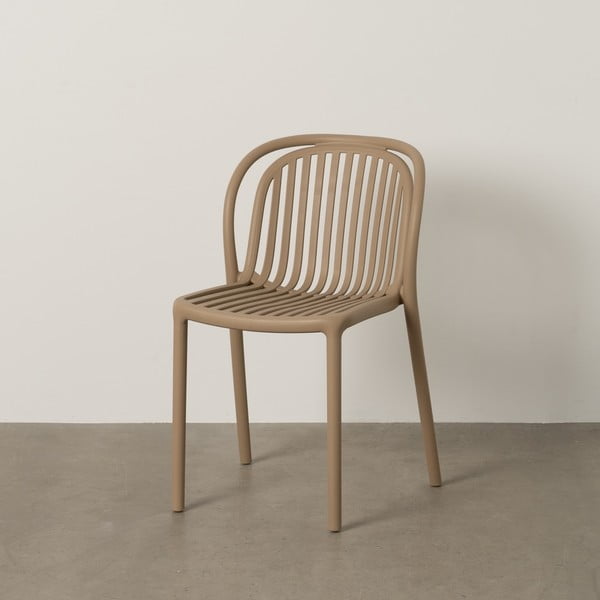 Smėlio spalvos iš plastiko valgomojo kėdė Alia – Ixia-image-1