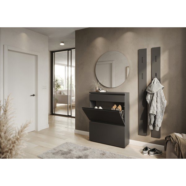 Antracito spalvos spintelė batams 80x107x29 cm Baldone – Germania-image-4