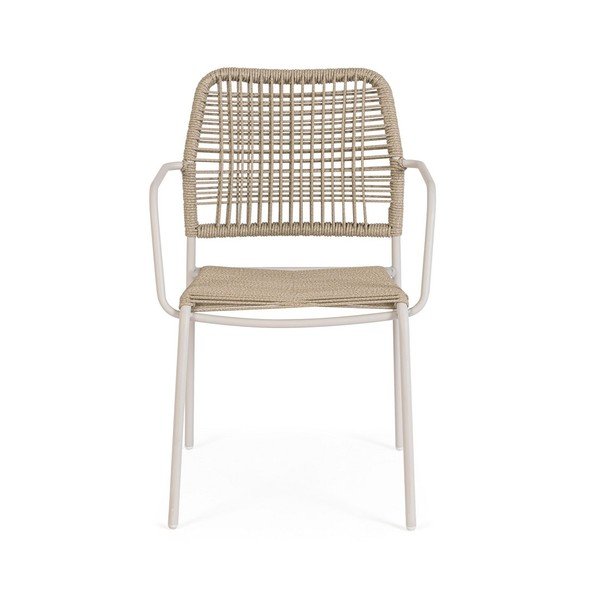 Smėlio spalvos/natūralios spalvos metalinė sodo kėdė Jable – Bizzotto-image-2