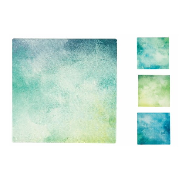 Žalios-mėlynos spalvos keraminiai padėkliukai, 4 vnt. Ocean - Villa d'Este