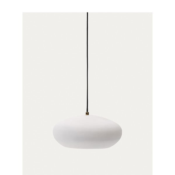 Baltos spalvos kabantis šviestuvas ø 40 cm su metaliniu gaubtu Inda – Kave Home-image-3