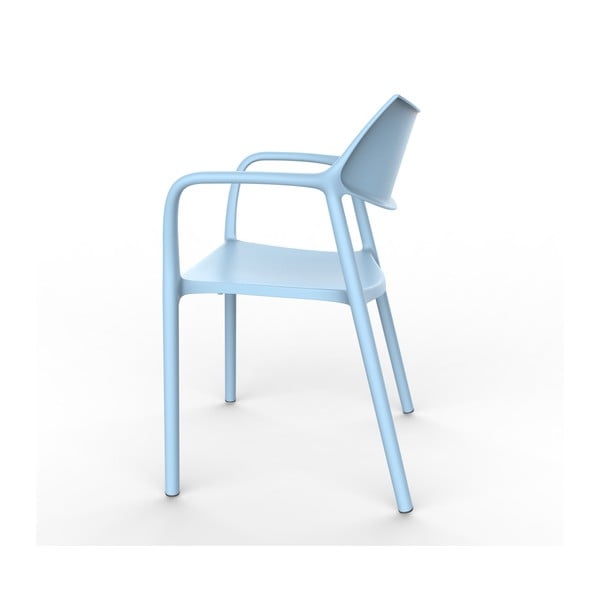 2 šviesiai mėlynų sodo kėdžių su porankiais rinkinys "Resol Splash