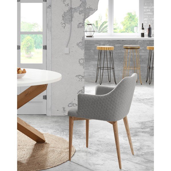 Šviesiai pilka valgomojo kėdė Kave Home Danai-image-4