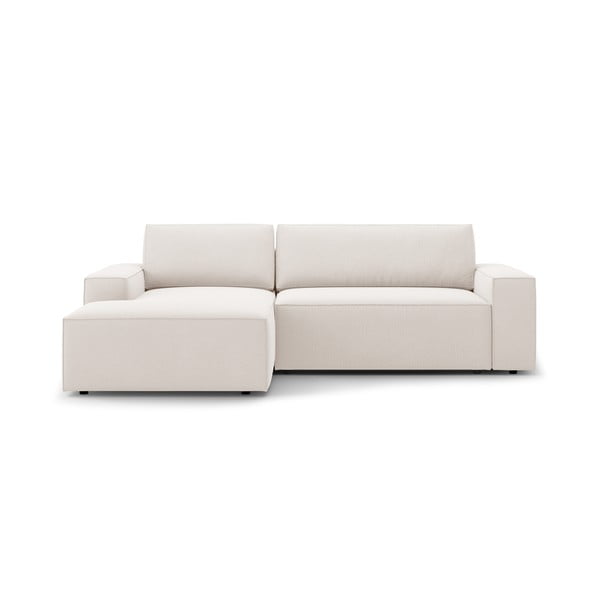 Sulankstoma kampinė sofa smėlio spalvos (su kairiuoju kampu) Jodie – Micadoni Home