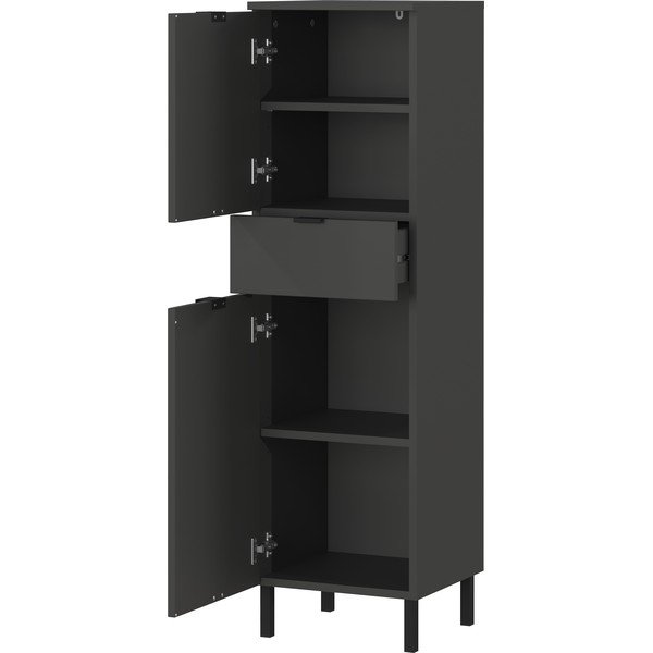 Aukšta vonios daiktadėžė antracito spalvos 34x120 cm Arcena – Germania-image-3