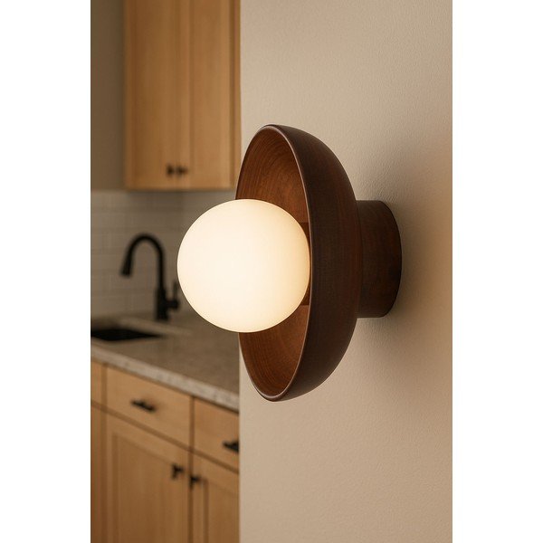 Rudos spalvos sieninė lempa ø 24 cm Elsa – Opviq lights-image-2