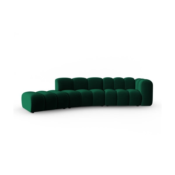 Kampinė sofa tamsiai žalios spalvos (su dešiniuoju kampu) Lupine – Micadoni Home