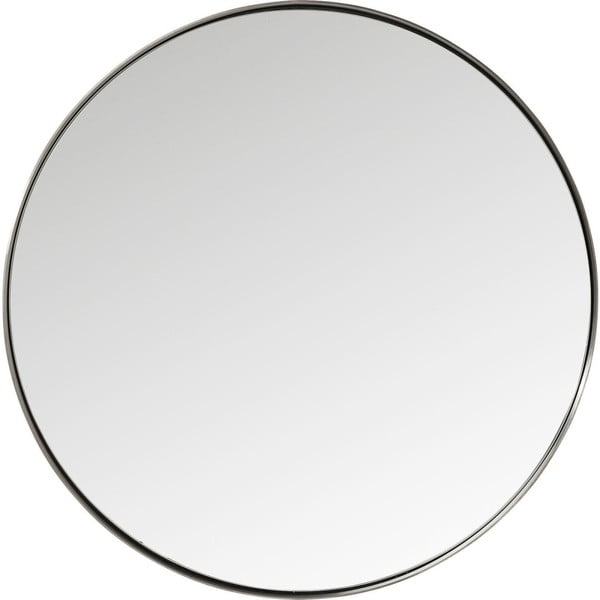 Apvalus veidrodis su juodu rėmu Kare Design Round Curve, ⌀ 100 cm