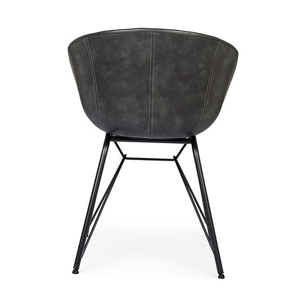 Tamsiai pilkos spalvos iš audinio valgomojo kėdė Warhol – Bizzotto-image-4