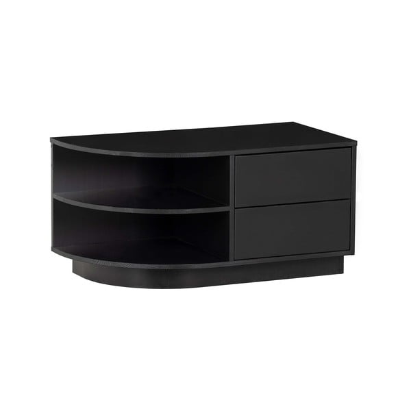 TV spintelė juodos spalvos iš pušies masyvo 78x40 cm Finca – WOOOD-image-2