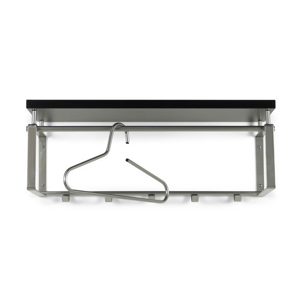 Juodos spalvos/sidabrinės spalvos iš metalo sieninė lentyna su lentyna 70 cm Rex – Spinder Design-image-2