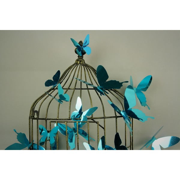 12 mėlynų lipnių 3D lipdukų rinkinys "Ambiance Butterflies