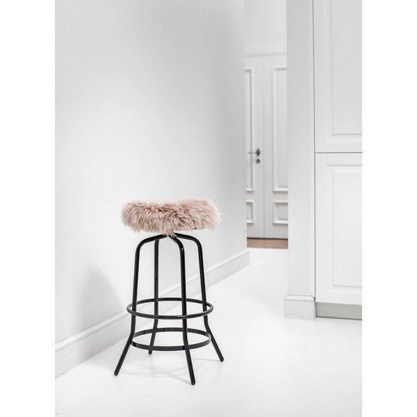 Šviesiai ruda avikailio pagalvėlė Royal Dream Zealand apvaliai valgomojo kėdei, ⌀ 35 cm-image-1