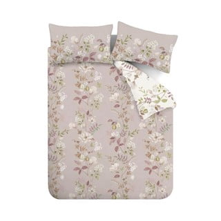 Rožinės spalvos iš medvilnės dvigulė/itin ilga patalynė 230x220 cm Francesca Floral – Bianca