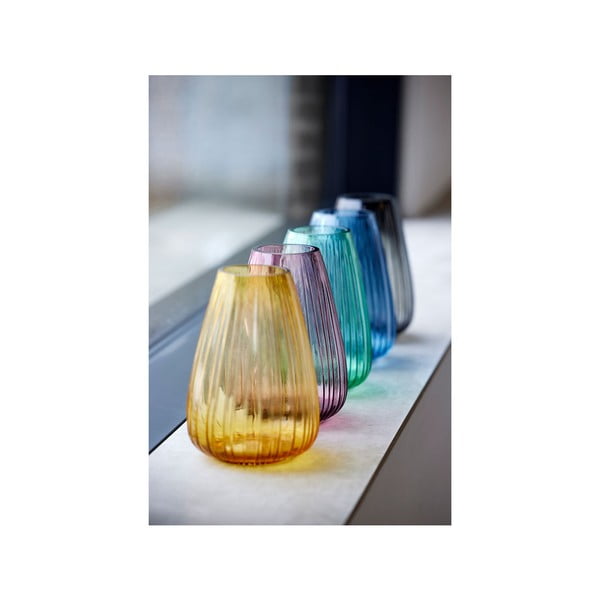 Rožinė stiklinė vaza Bitz Kusintha, aukštis 22 cm-image-2