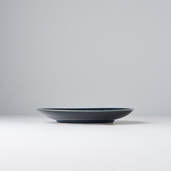 Mėlyna keraminė lėkštė MIJ Copper Swirl, ø 20 cm-image-1