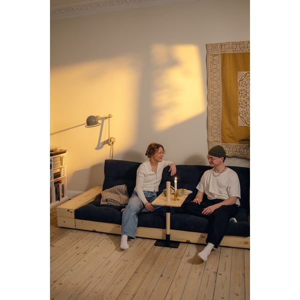 Sulankstoma sofa iš kordinio velveto juodos spalvos/antracito spalvos 244 cm Base – Karup Design-image-1