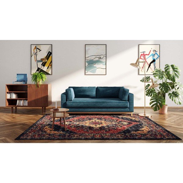 Sofa tamsiai mėlynos spalvos 222 cm Celerio – Ame Yens-image-1