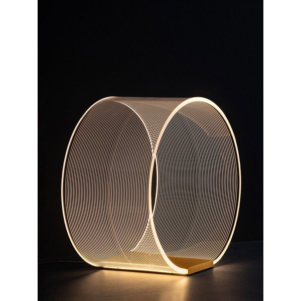 Auksinės spalvos iš aliuminio stalinis šviestuvas LED su pritemdymo funkcija (aukštis 28 cm) su gaubtu iš akrilo stiklo Valentin – Nova Luce-image-4
