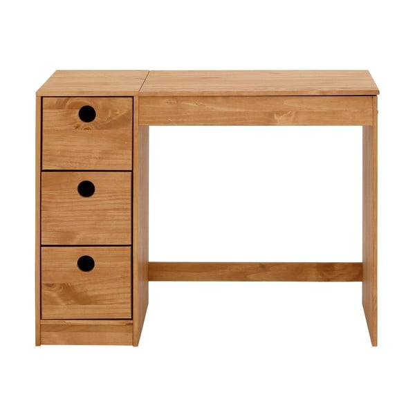 Iš pušies masyvo rašomasis stalas 50x100 cm Alpi – Støraa
