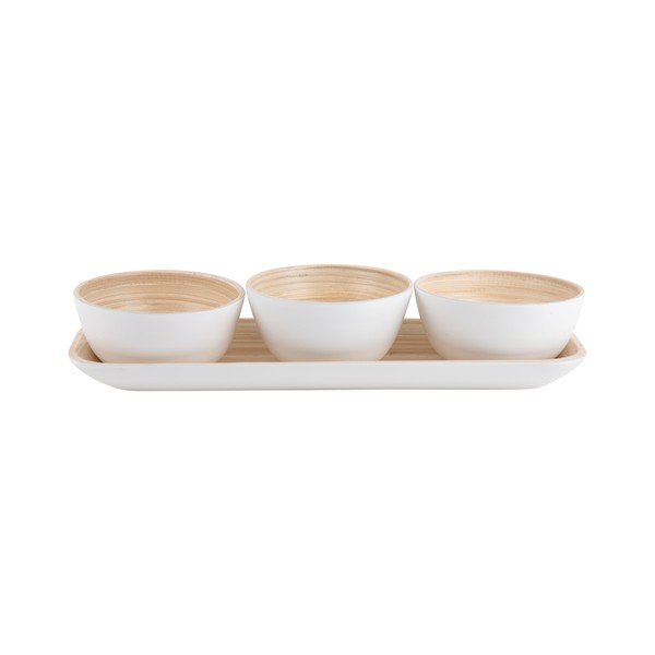 Iš bambuko  serviravimo rinkinys baltos spalvos Puro – PT LIVING