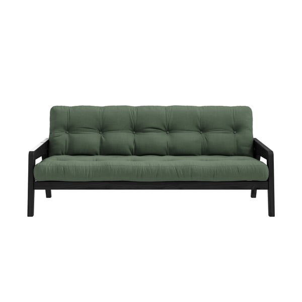 Kintama sofa "Karup" dizainas Griebti juoda/ alyvuogių žalia