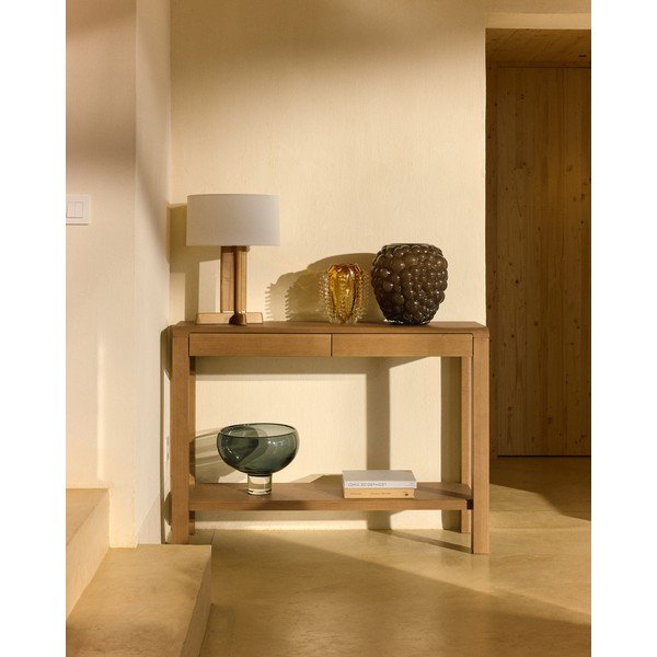 Oranžinės spalvos iš stiklo  rankų darbo vaza (aukštis 23 cm) Nicora – Kave Home-image-2