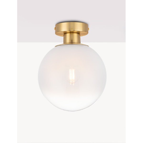 Baltos spalvos/auksinės spalvos iš stiklo lubinis šviestuvas Vita – Nova Luce-image-3